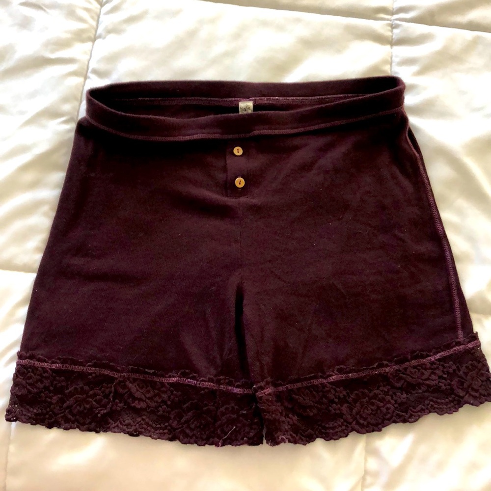 Free People plum pajama shorts